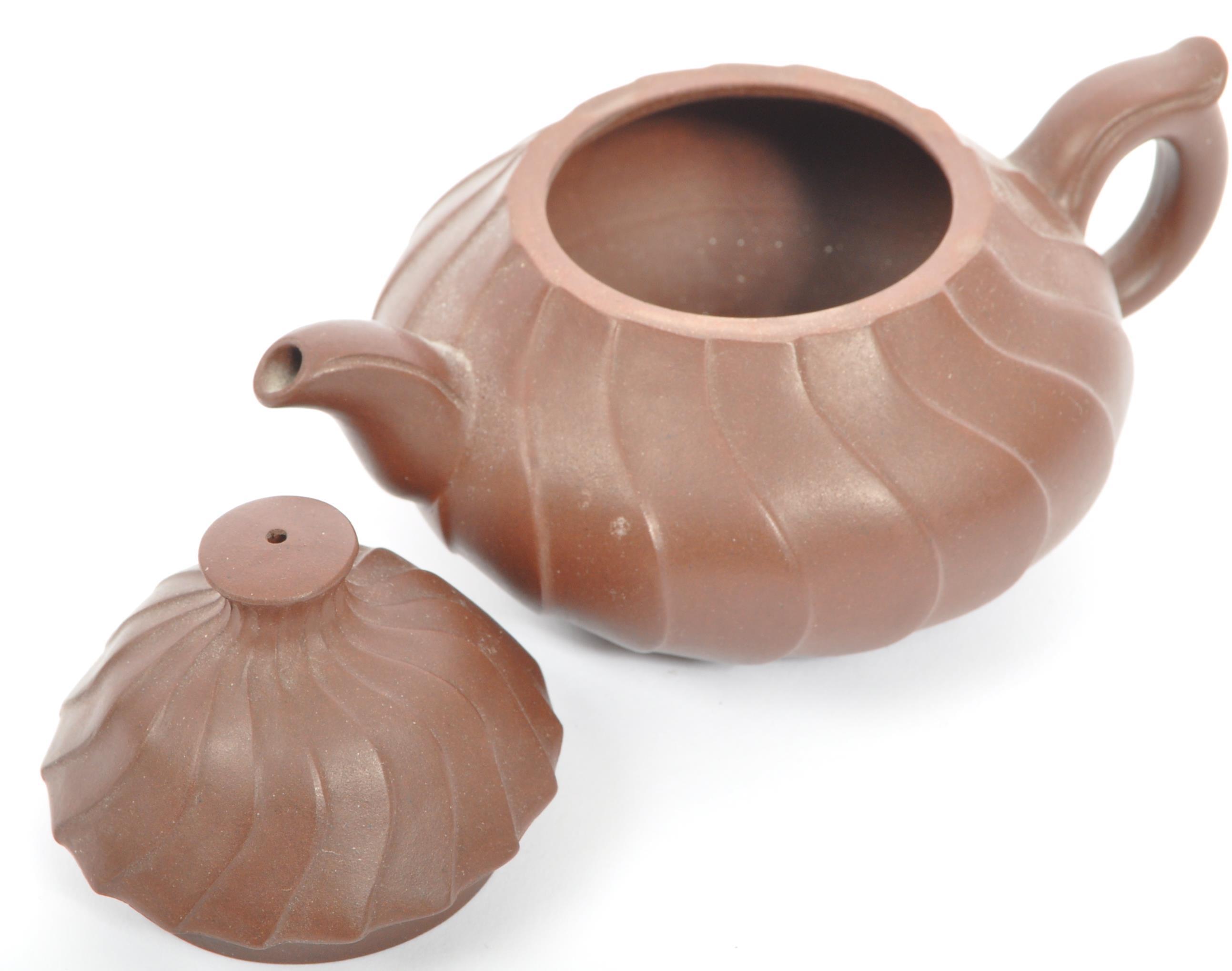 TWO 20TH CENTURY CHINESE TERRACOTTA TEAPOTS - Image 3 of 6