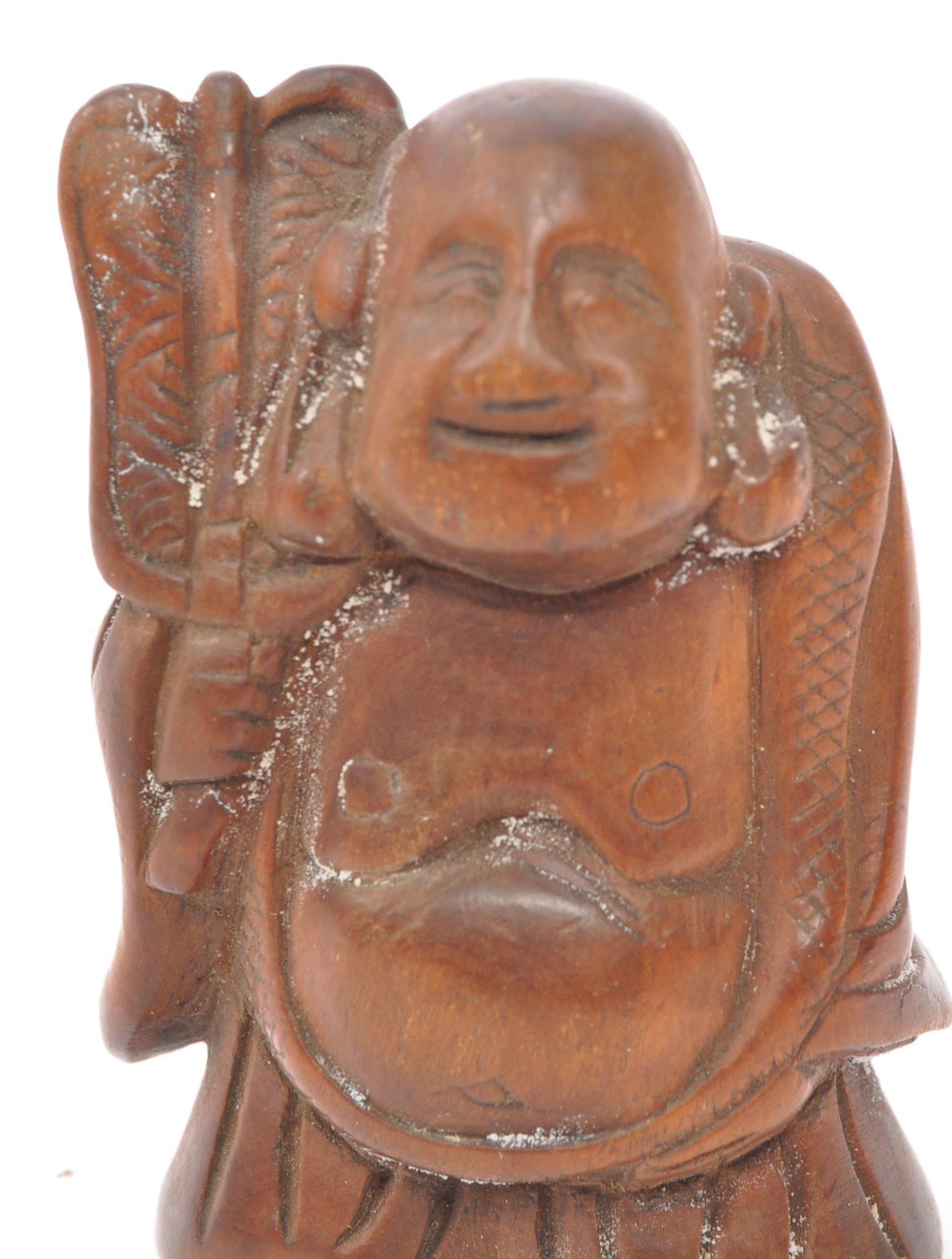 20TH CENTURY JAPANESE FRUITWOOD BUDDHA NETSUKE - Image 5 of 5