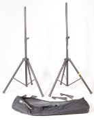 A PAIR OF QTX SOUND METAL PA SOUND SPEAKER STANDS