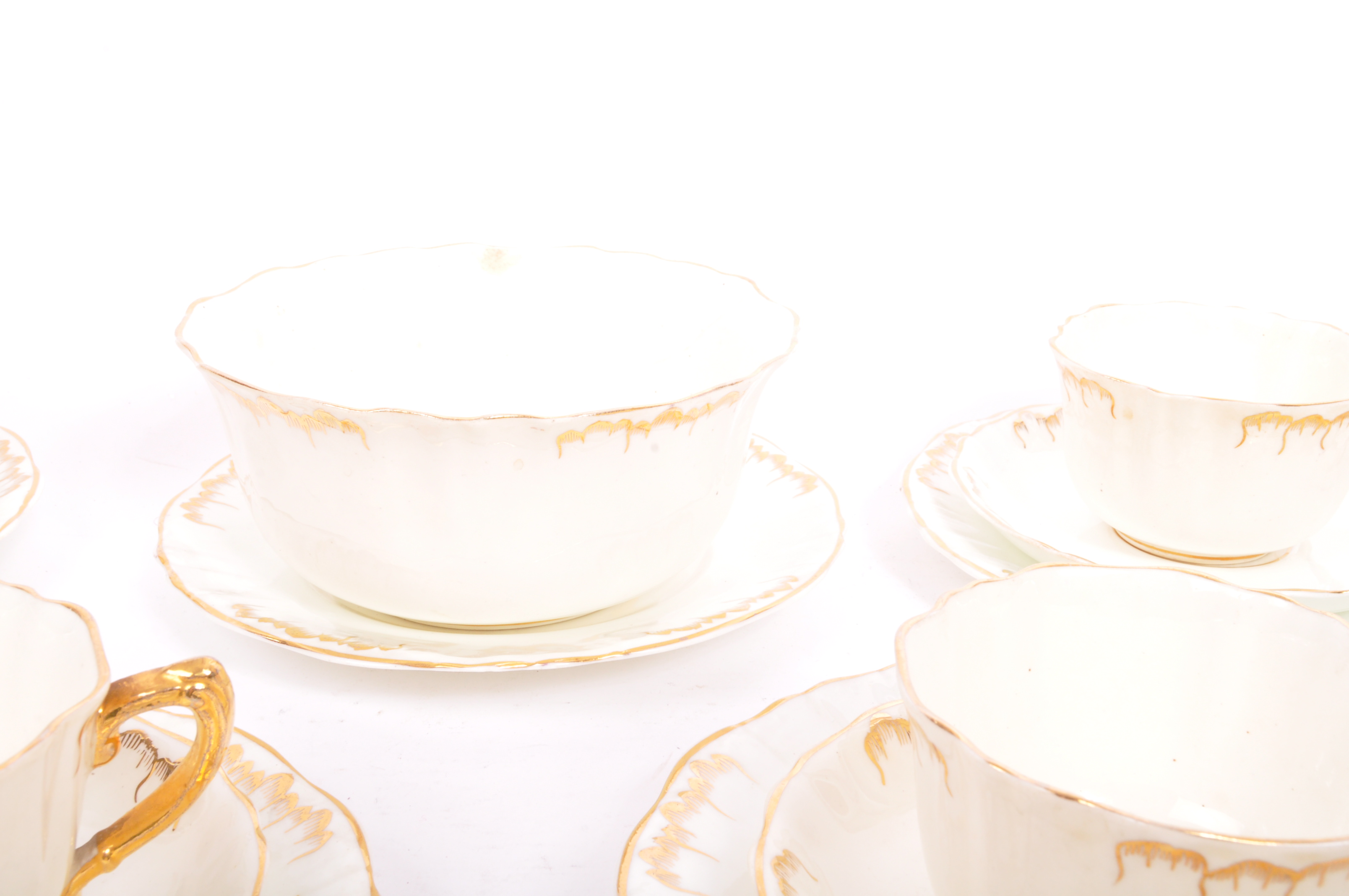 MID CENTURY AFTERNOON PORCELAIN TEA SET WITH GILT DECORATION - Image 6 of 7