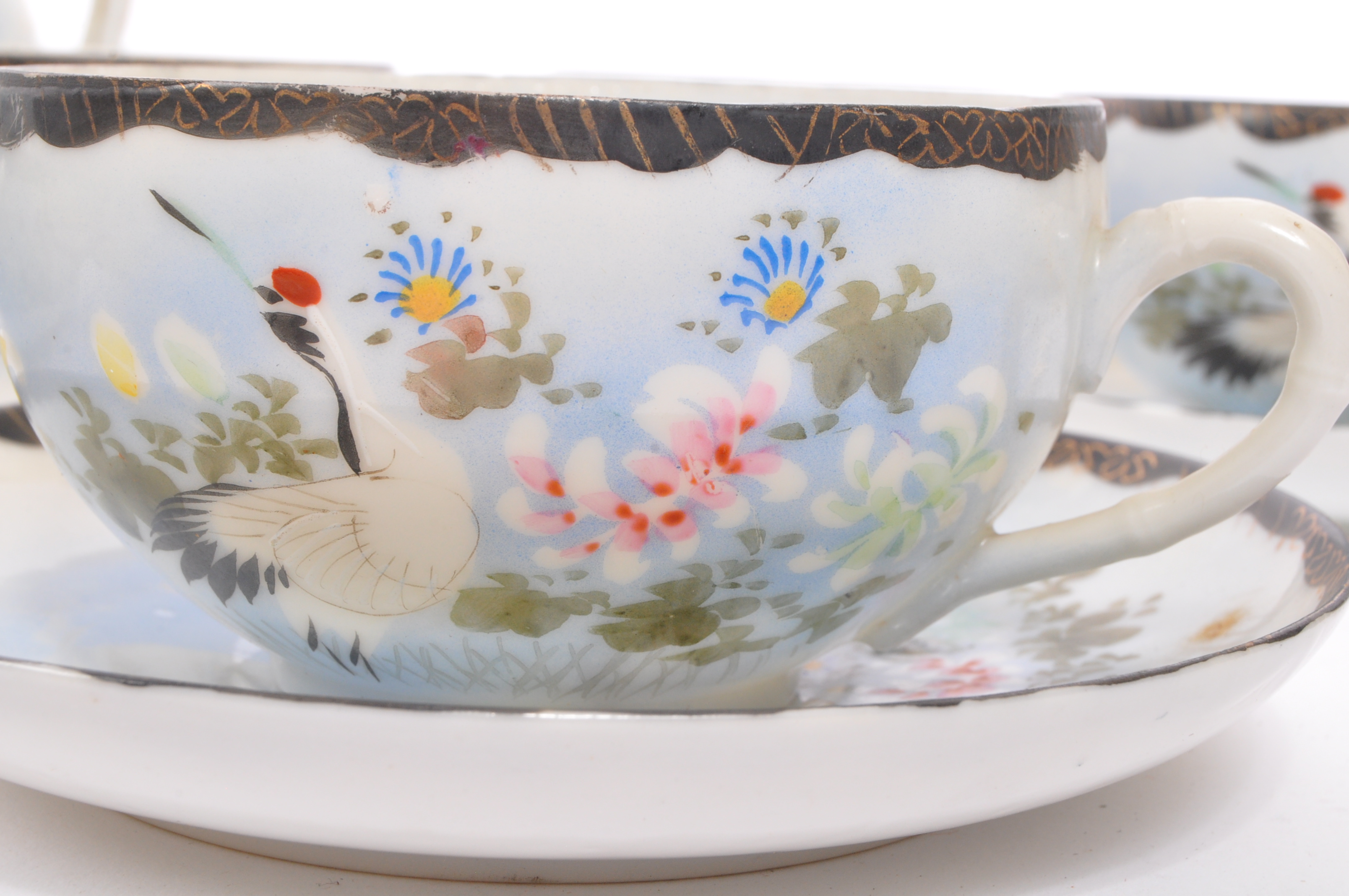 VINTAGE 20TH CENTURY EGG SHELL CHINA JAPANESE TEA SERVICE - Image 3 of 8