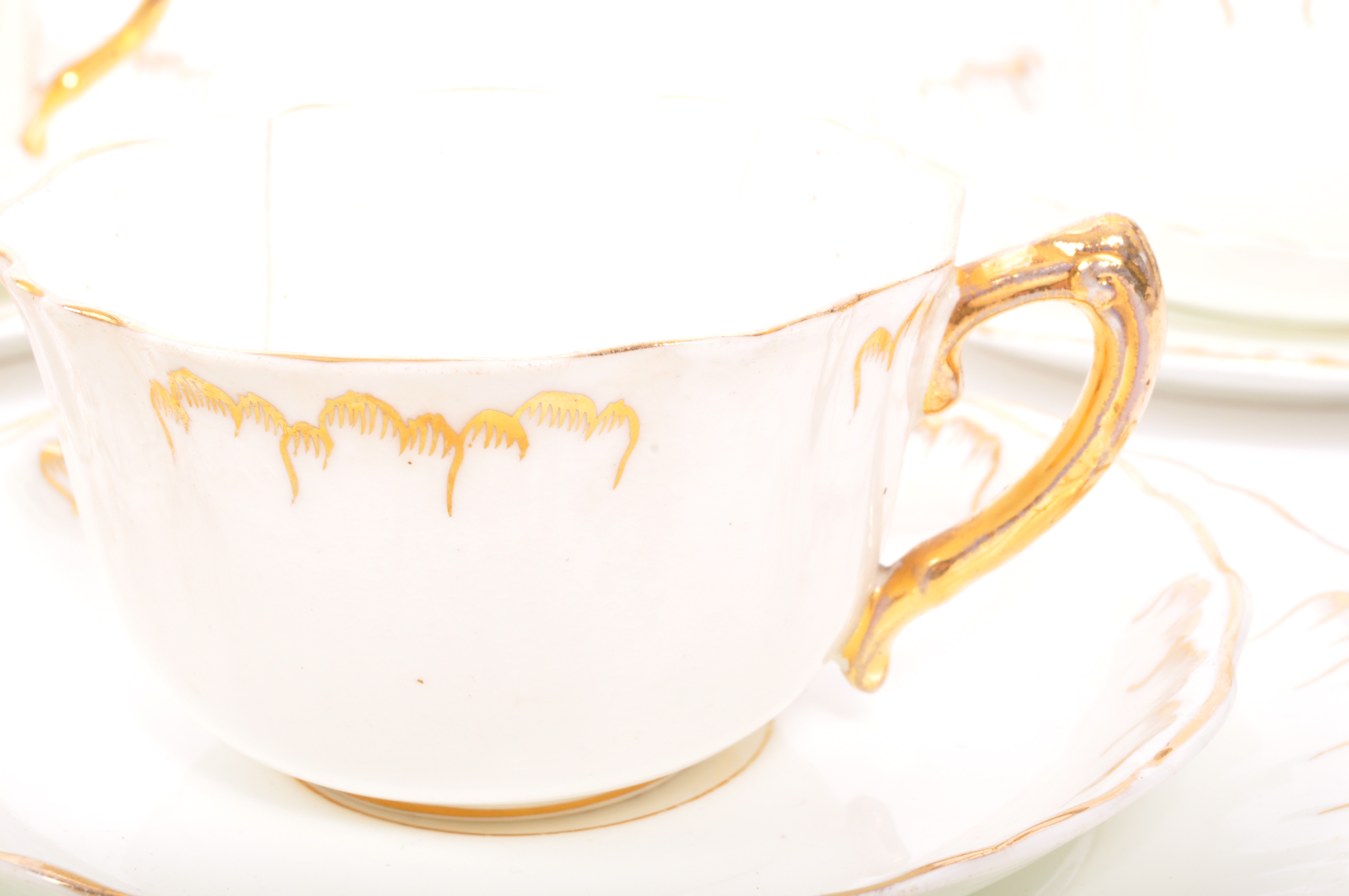 MID CENTURY AFTERNOON PORCELAIN TEA SET WITH GILT DECORATION - Image 7 of 7