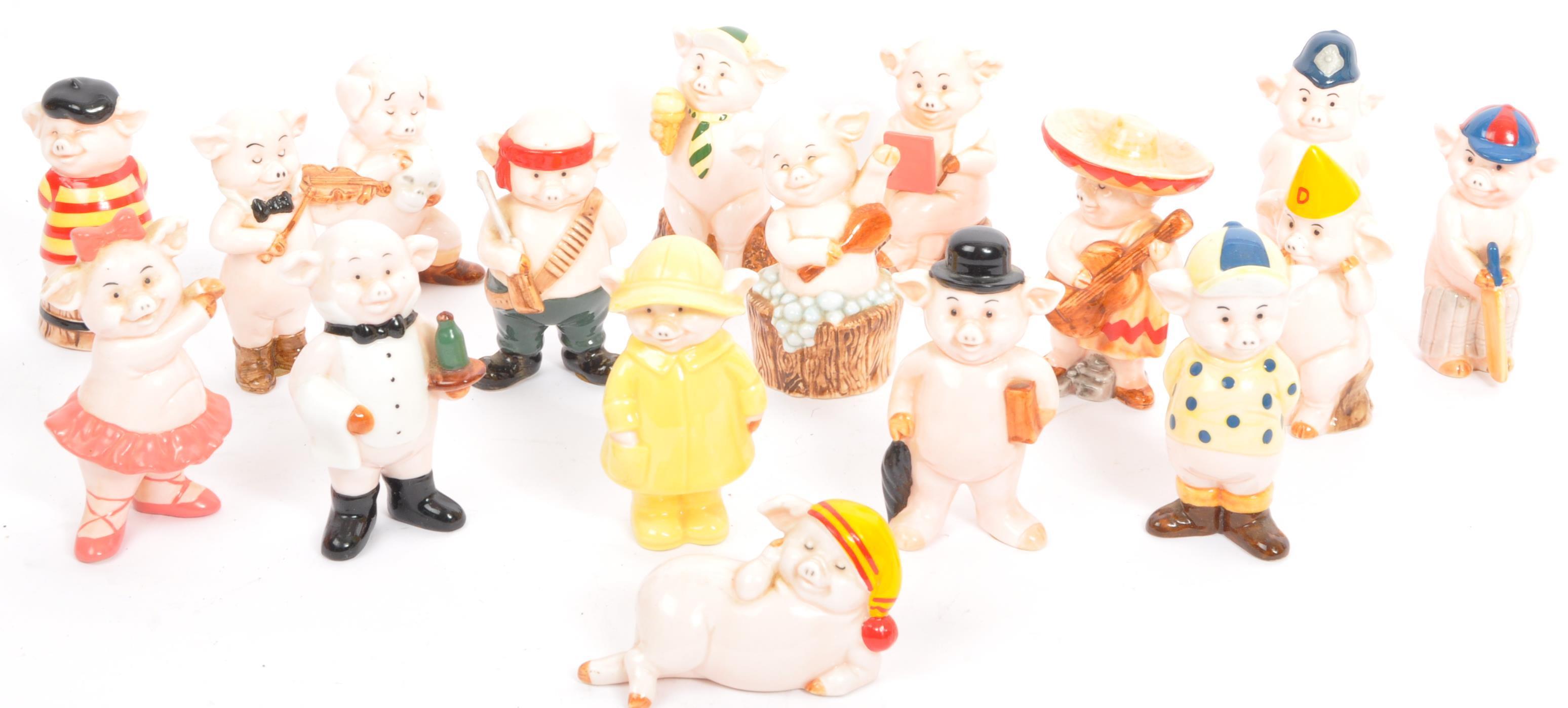 COLLECTION OF VINTAGE DANBURY MINT ' PIGGIES ' FIGURINES