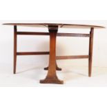 RETRO VINTAGE ERCOL DARK STAINED BEECH & ELM GATE LEG TABLE