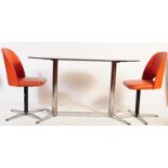 BRITISH MODERN DESIGN - 1970'S GLASS DINING TABLE & CHAIRS