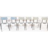 SET OF SIX RETRO VINTAGE 20TH CENTURY STACKING CHAIRS