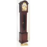 20TH CENTURY TEMPUS FUGIT LONG CASE MAHOGANY CLOCK