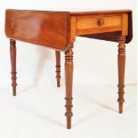 A VICTORIAN MAHOGANY 2 DRAW PEMBROKE TABLE