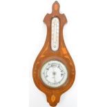 EARLY 20TH CENTURY EDWARDIAN INLAID ANEROID BAROMETER