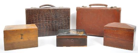 COLLECTION OF 19TH CENTURY & LATER WOOD TRINKET BOXES