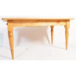 HANDMADE ELM & PINE WOOD REFECTORY DINING TABLE