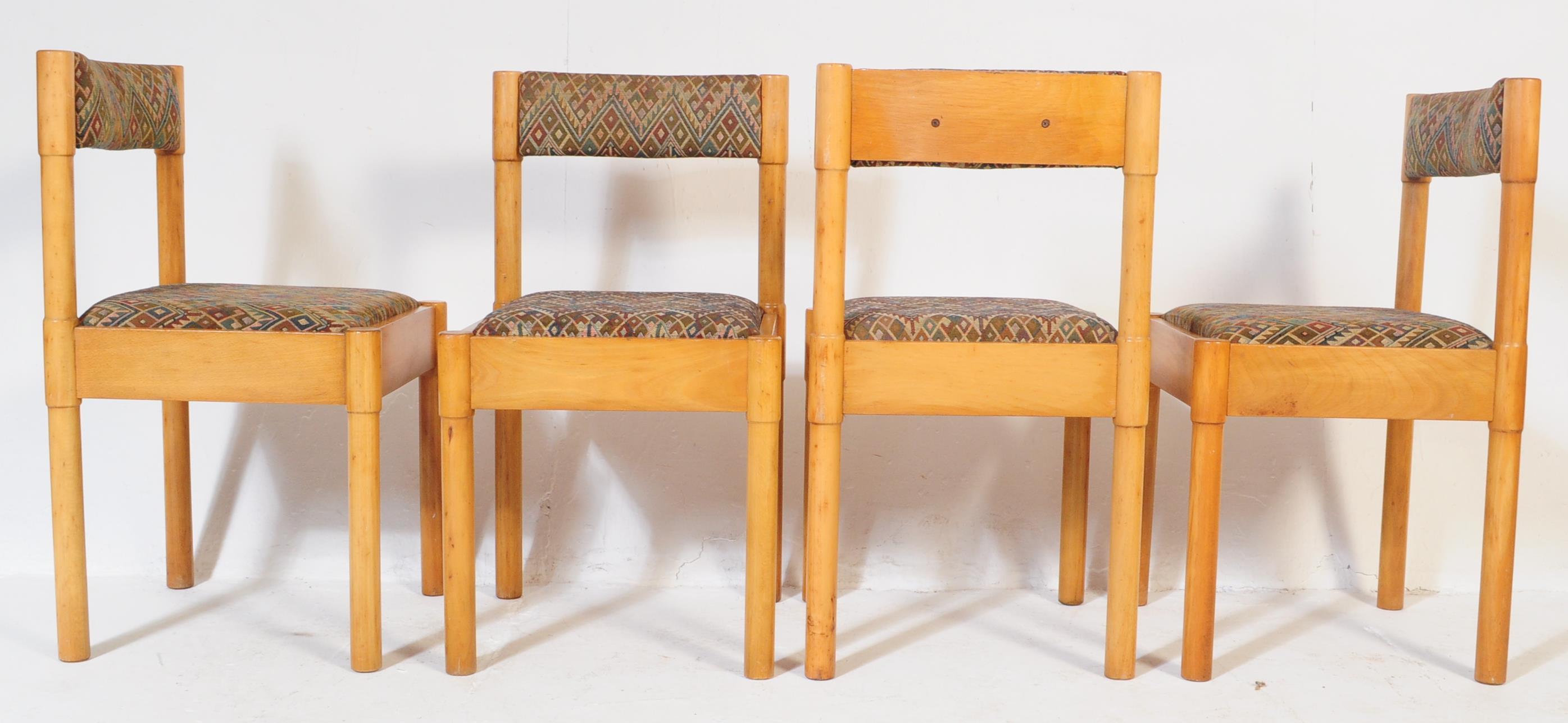 IN THE MANNER OF VICO MAGISTRETTI - FOUR BEECH DINING CHAIRS - Image 3 of 4