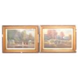 GEORGE HARRIS - LOCAL INTEREST - TWO RIVER OIL PAINTINGS
