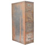 MID CENTURY INDUSTRIAL UPRIGHT PEDESTAL FILING CABINET