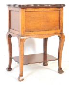 AN ART DECO 1930'S MORCO PRODUCT OAK SEWING BOX / CARD TABLE