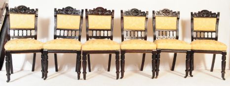 ANTIQUE OAK WIND OUT EXTENDING DINING TABLE AND SIX CHAIRS
