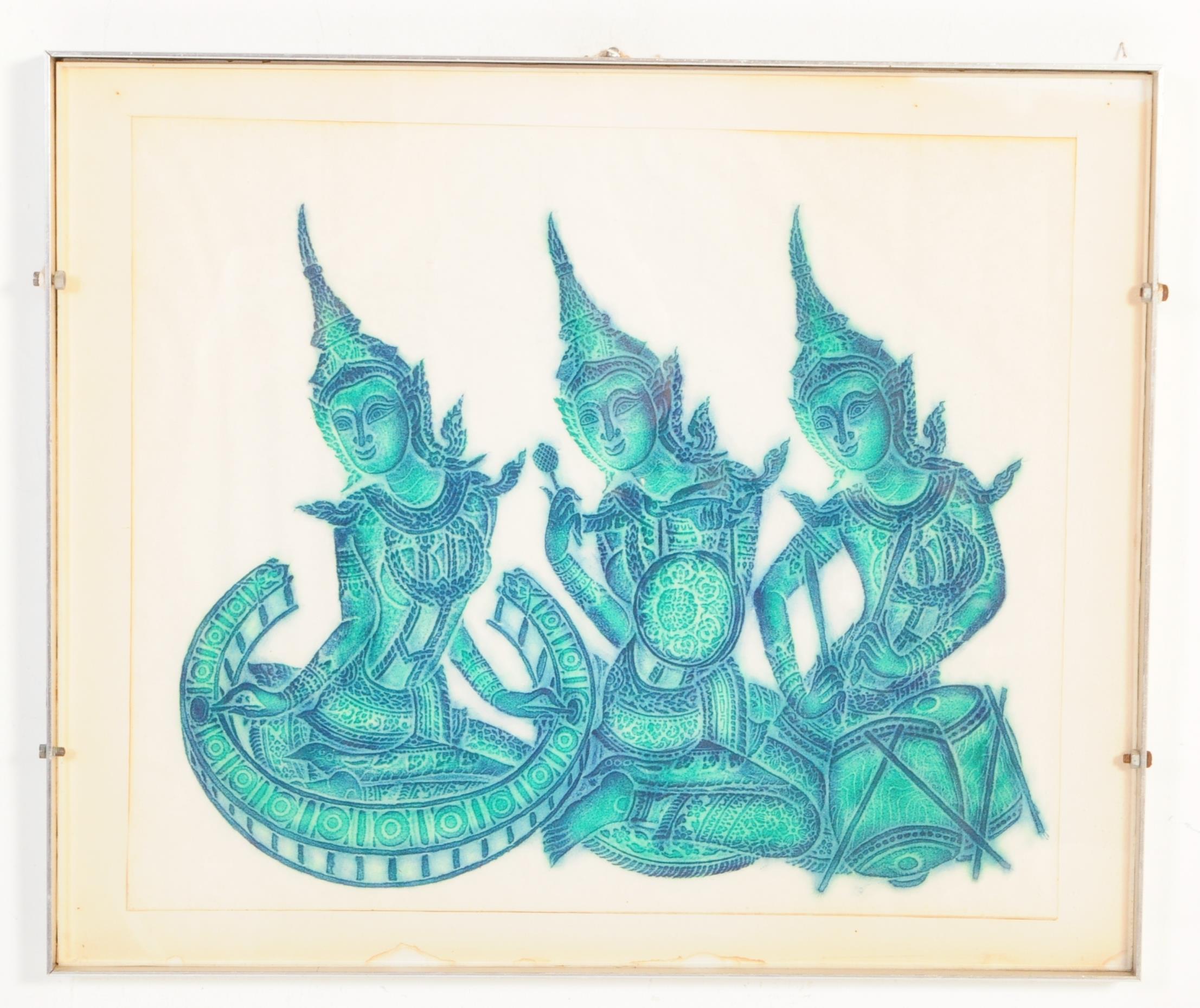 VINTAGE 20TH CENTURY CIRCA 1960S THAI TEMPLE RUBBING