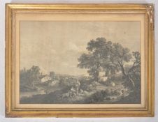 LATE VICTORIAN ENGRAVING OF COUNTRYSIDE SCENE