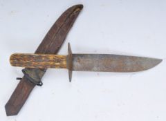 TAYLOR'S EYE WITNESS MID 19TH CENTURY BONE HANDLED KNIFE