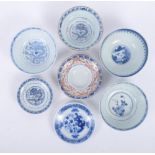 SEVEN PIECES OF CHINESE BLUE AND WHITE PORCELAIN
