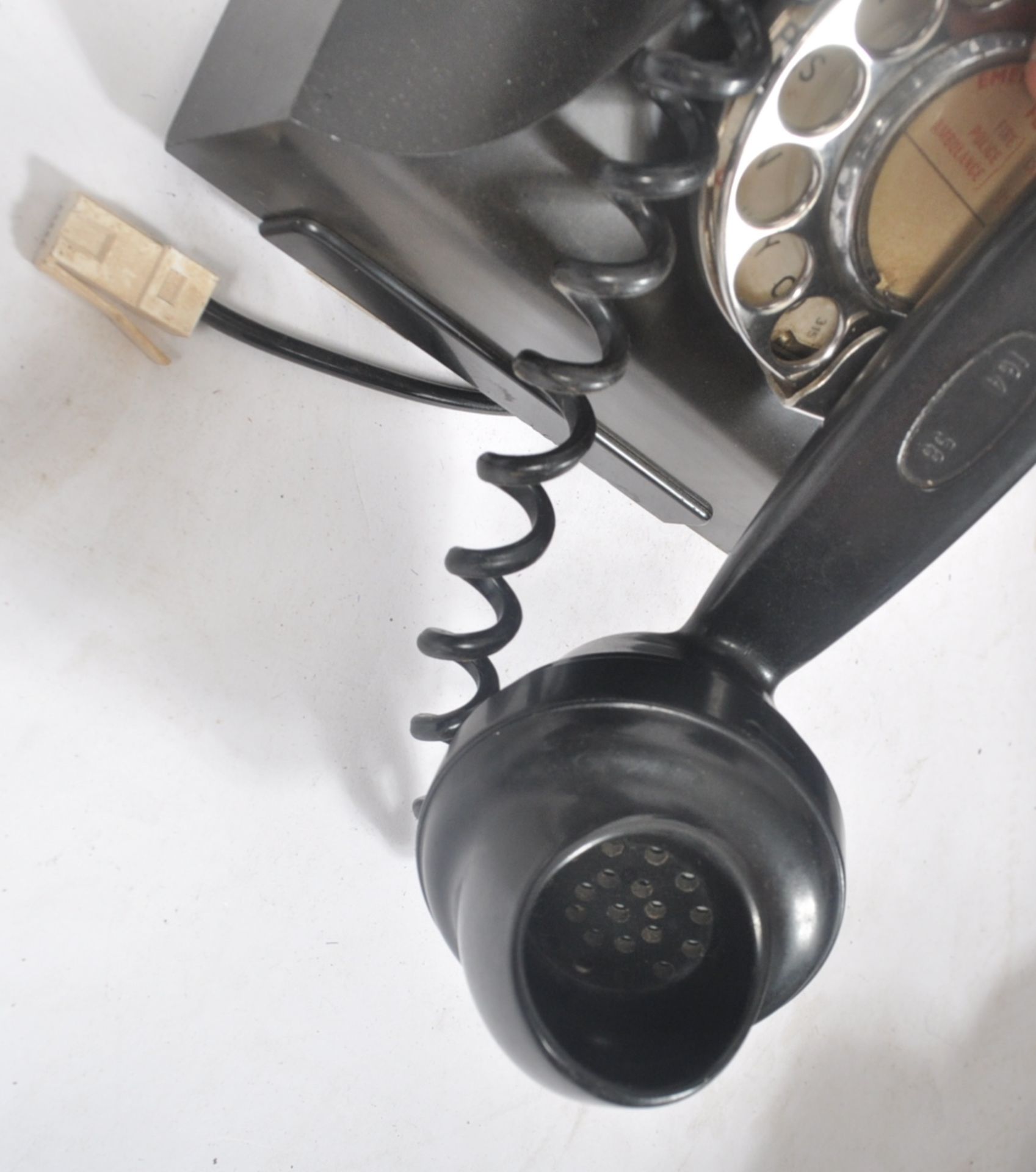 FIVE VINTAGE C1950S BLACK GPO BAKELITE TELEPHONES - Image 4 of 7