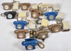 COLLECTION OF VINTAGE ROTARY DIAL PO MODEL 776 TELEPHONES