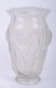 EARLY 20TH CENTURY LALIQUE MANNER FLORAL VASE