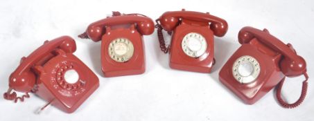 COLLECTION OF FOUR VINTAGE ROTARY DIAL PO TELEPHONES