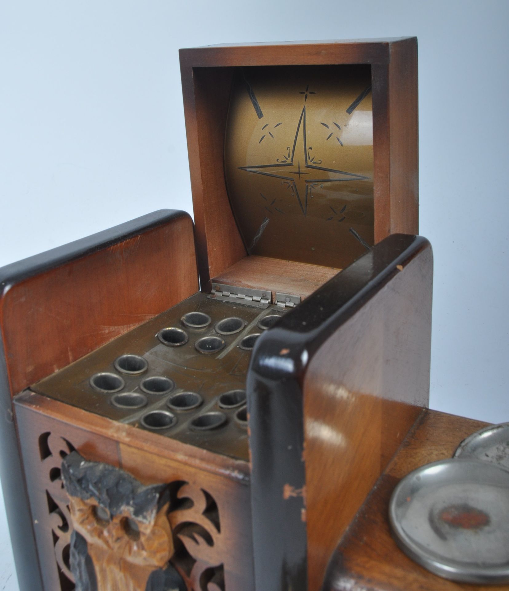 TWO CONTINENTAL MUSIC BOXES / CIGARETTE HOLDERS & CIGAR CUTTER - Image 3 of 8