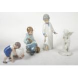 COLLECTION OF FOUR CONTINENTAL PORCELAIN FIGURINES