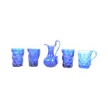 STUDIO GLASS - QUANTITY OF 20TH CENTURY AZURE GLASSWARE