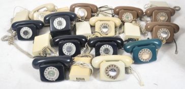 COLLECTION OF VINTAGE ROTARY DIAL PO MODEL 776 TELEPHONES