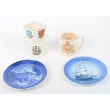 FOUR PIECES OF 20TH CENTURY COMMEMORATIVE PORCELAIN