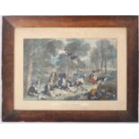 VICTORIAN HAND COLOURED ENGRAVING OF A BALTIC PICNIC