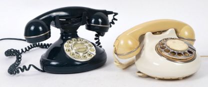 TWO VINTAGE MID CENTURY ASTRAL ROTARY DIAL TELEPHONES