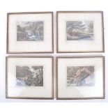 AFTER SAMUEL HOWITT - SET OF FOUR FISHING ENGRAVINGS