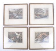 AFTER SAMUEL HOWITT - SET OF FOUR FISHING ENGRAVINGS