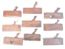 COLLECTION OF EARLY 20TH CENTURY ANTIQUE WOODEN PLANES