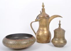 ANTIQUE COLLECTION OF INDIAN & ISLAMIC BRASSWARE