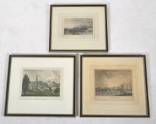 THREE LATE 18TH - EARLY 19TH CENTURY TOPOGRAPHICAL ENGRAVINGS