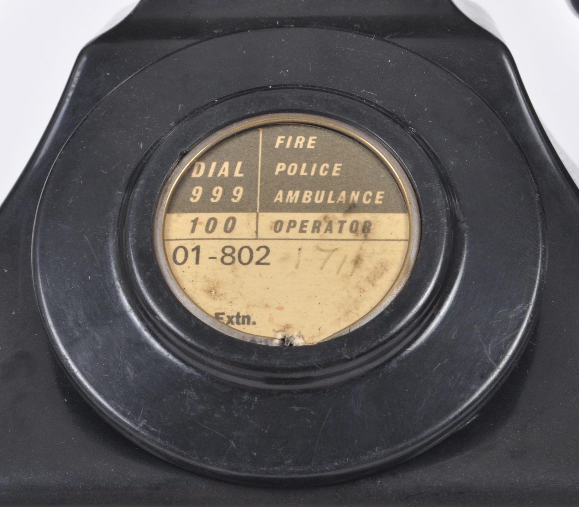 VINTAGE CIRCA 1950S ROTARY DIAL BAKELITE PYRAMID TELEPHONE - Image 3 of 9