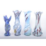 COLLECTION OF FOUR VINTAGE MURANO GLASS VASES