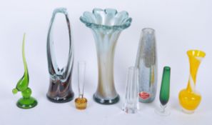 STUDIO GLASS - COLLECTION OF VINTAGE 20TH CENTURY VASES