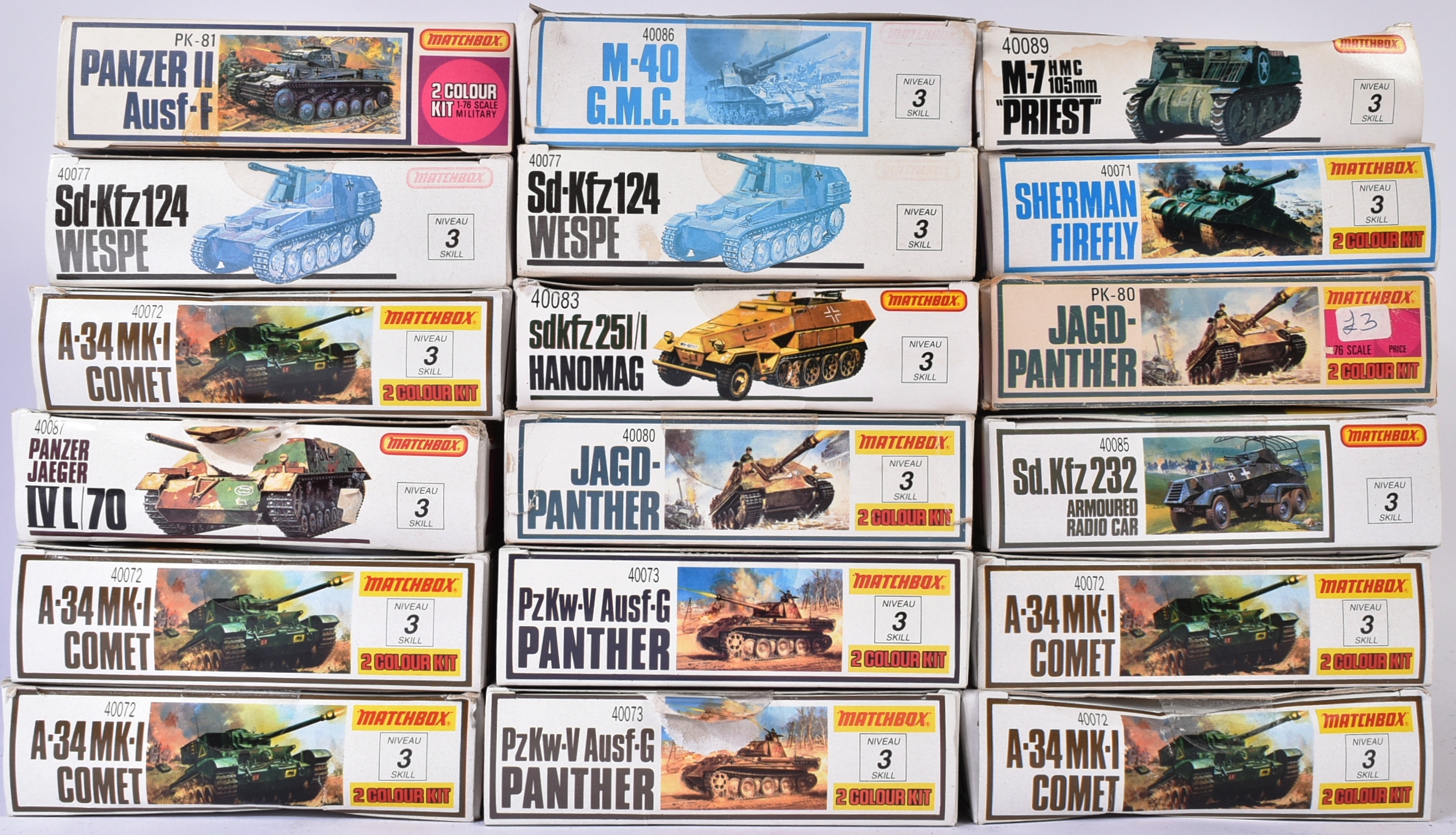 MATCHBOX - MILITARY ARMOURED VEHICLES - 1/72 SCALE MODEL KITS