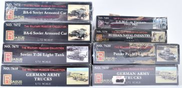 COLLECTION OF PEGASUS MILITARY MODEL KITS 1/72 SCALE
