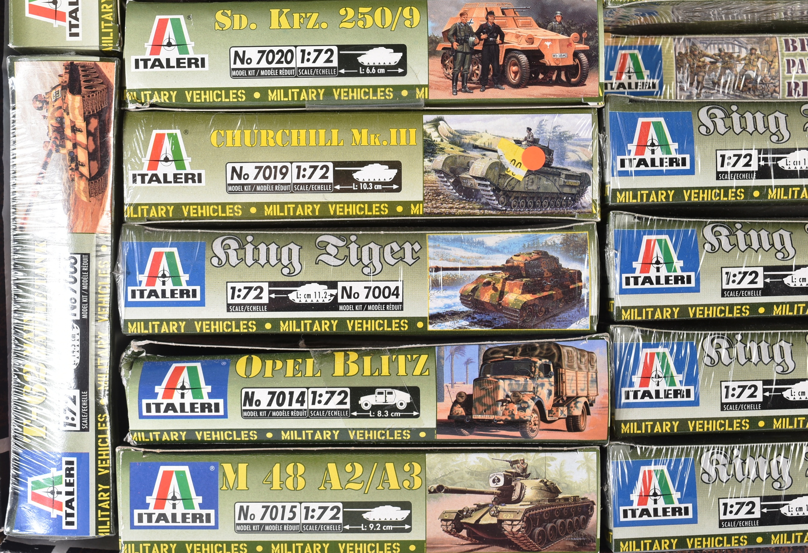 COLLECTION OF ITALIERI MILITARY VEHICLE MODEL KITS 1/72 SCALE - Image 2 of 6