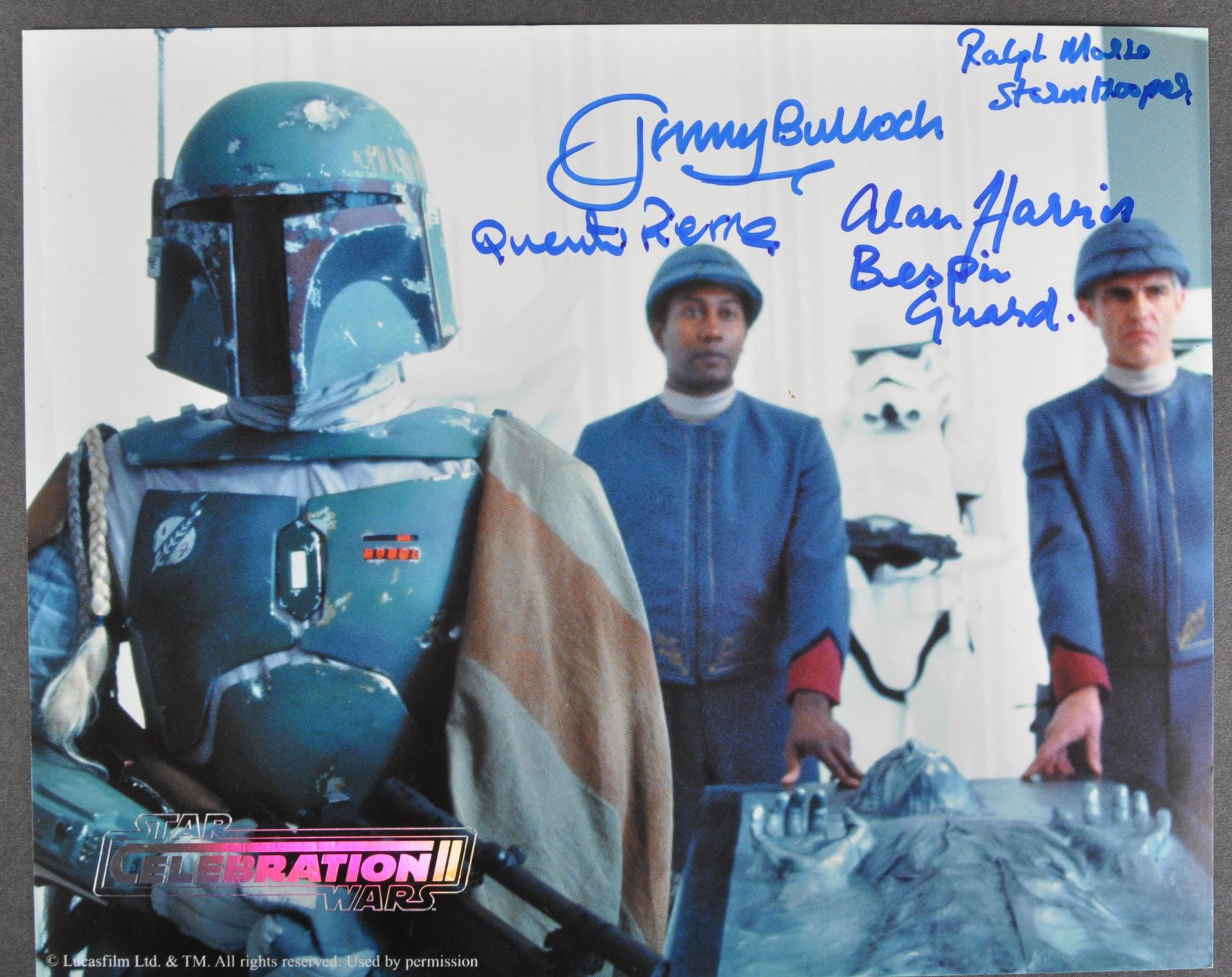 STAR WARS - EMPIRE STRIKES BACK - BOBA FETT MULTI-SIGNED OFFICIAL PIX