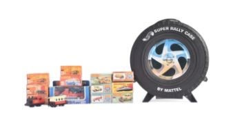 VINTAGE MATCHBOX DIECAST MODEL CARS & HOTWHEELS SUPER RALLY CASE