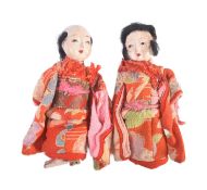 JAPANESE DOLLS - TWO EARLY 20TH CENTURY COMPOSITION MINIATURES