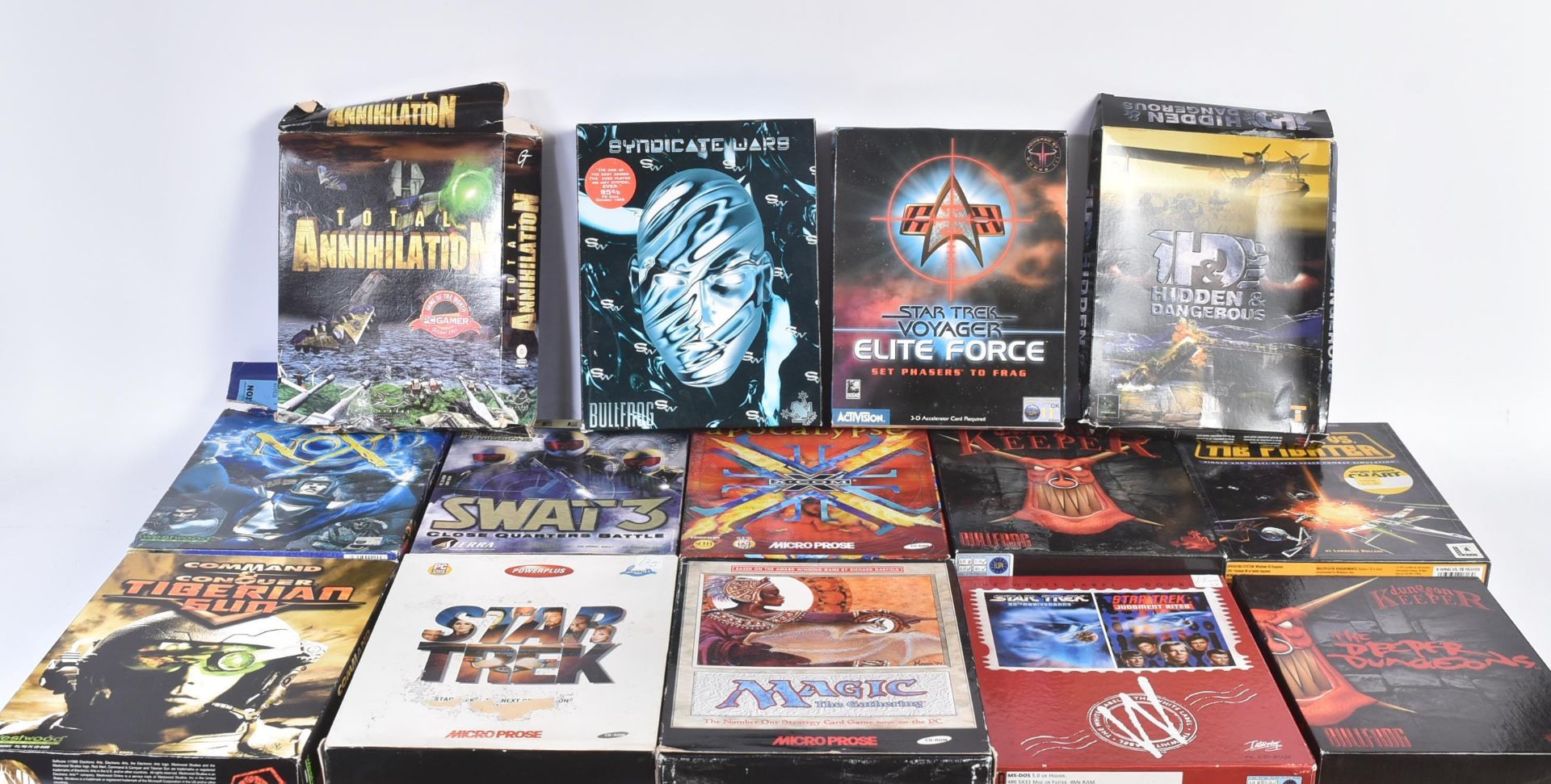 RETRO GAMING - COLLECTION OF VINTAGE BIG BOX PC VIDEO GAMES